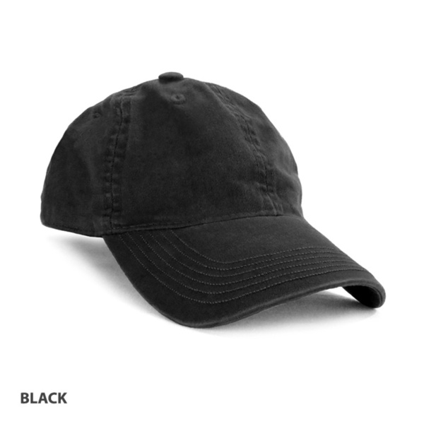 Custom Printed Merch QTCO Grace Collection AH130 Enzyme Washed Cap Black