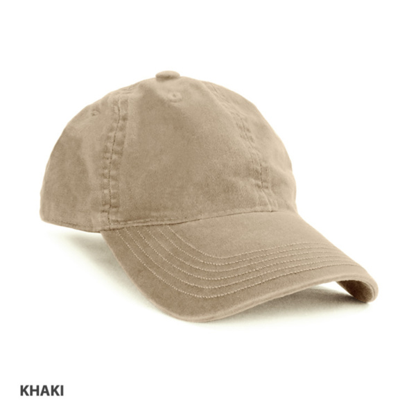 Custom Printed Merch QTCO Grace Collection AH130 Enzyme Washed Cap Khaki
