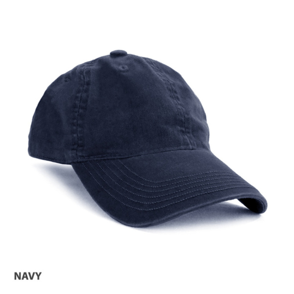 Custom Printed Merch QTCO Grace Collection AH130 Enzyme Washed Cap Navy