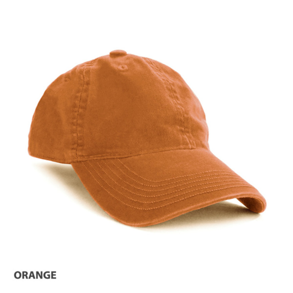 Custom Printed Merch QTCO Grace Collection AH130 Enzyme Washed Cap Orange