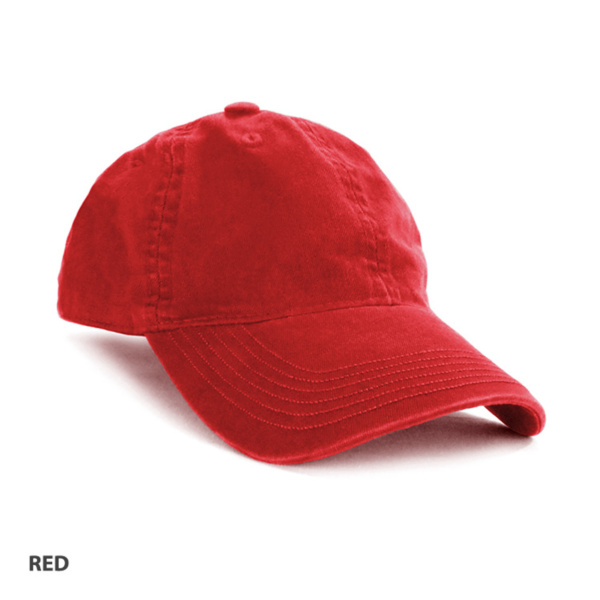 Custom Printed Merch QTCO Grace Collection AH130 Enzyme Washed Cap Red