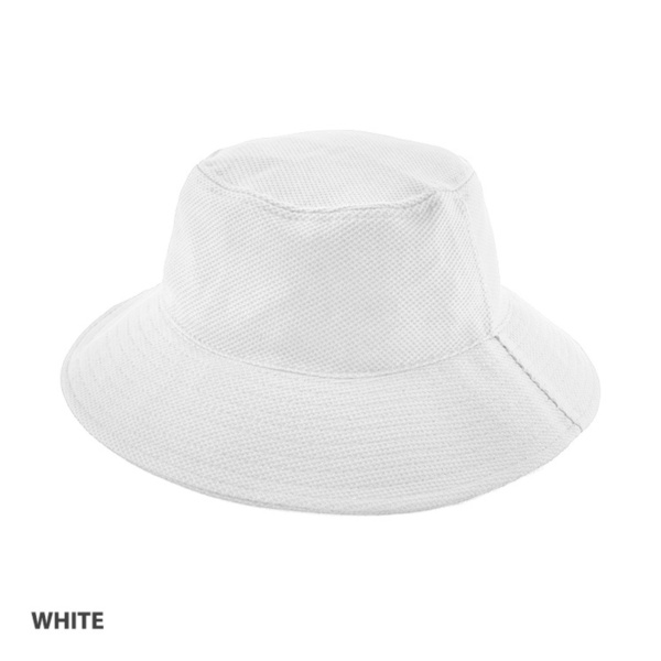 Custom Printed Merch QTCO Grace Collection AH361 PQ Mesh Bucket Hat White