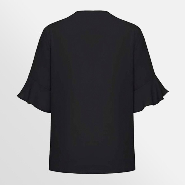 Aria Fluted Blouse from BizCorporates in black