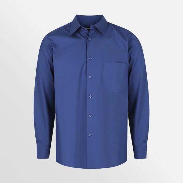 Rodeo long sleeve shirt for men and women in mid blue (Identitee)