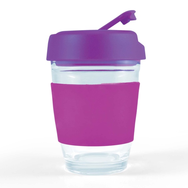 Custom Printed Merch QTCO Logoline LL0432 Vienna Coffee Cup with M&M's Purple