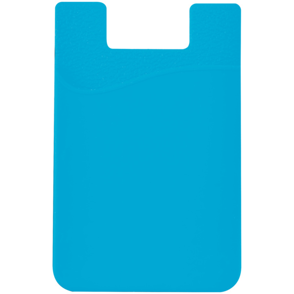 Custom Printed Merch QTCO Logoline LL913 Silicone Mobile Phone Wallet Light Blue