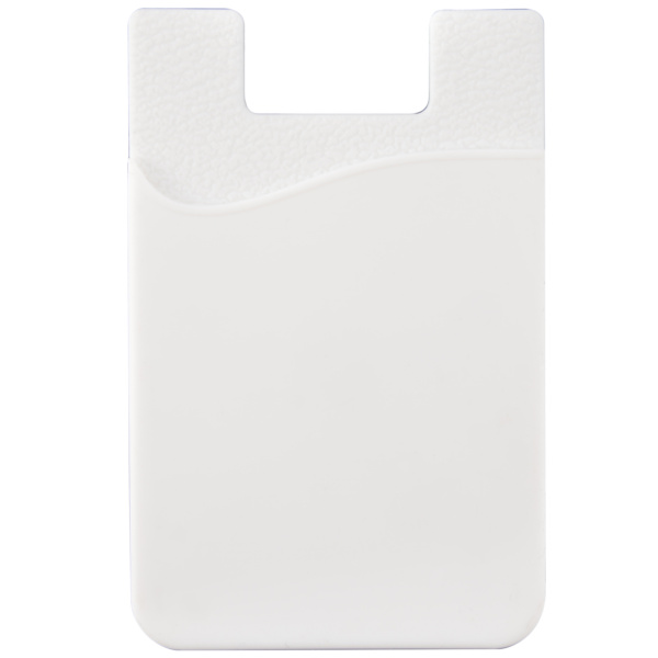 Custom Printed Merch QTCO Logoline LL913 Silicone Mobile Phone Wallet White