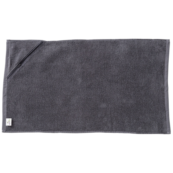 Custom Merch Printing QTCO Legend Life M118 Elite Gym Towel with Pocket Grey