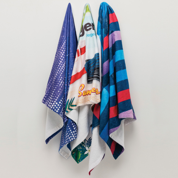 QTCO Legend Life M180 Custom Sublimation Beach Towel Hanging