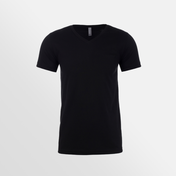 Custom T-shirt Printing QTCO Legend Life NL6240 Men's CVC V-neck Black