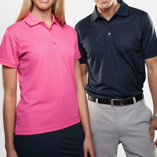 Custom Printed T-shirts Mens and Ladies Sporte Leisure Spaero Polo Model Image Front