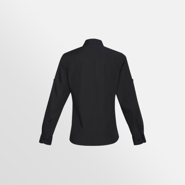 Custom Printed Merch QTCO Biz Collection Ladies Bondi Long Sleeve Black back