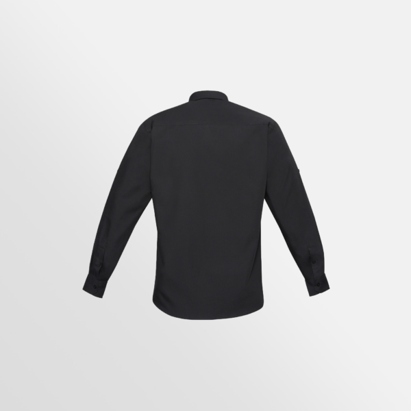Custom Printed Merch QTCO Biz Collection Mens Bondi Long Sleeve Black back