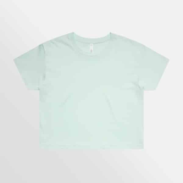 Custom Merch Printing AS Colour Crop Tee Seafoam