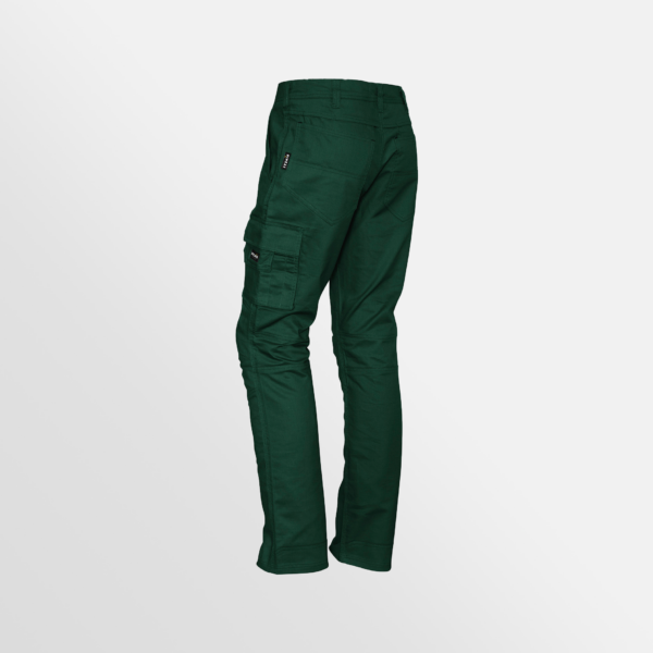 Custom Printed Merch QTCO SYZMIK Mens Rugged Cooling Cargo Pant Green back