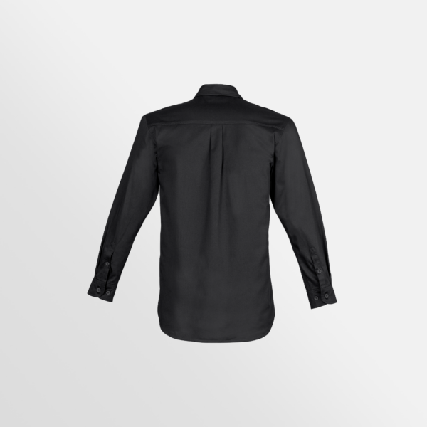 Custom Printed T-shirts SYZMIK Lightweight Tradie L/S Shirt Black Back
