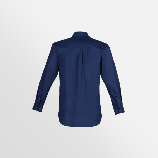 Custom Printed T-shirts SYZMIK Lightweight Tradie L/S Shirt Blue Back