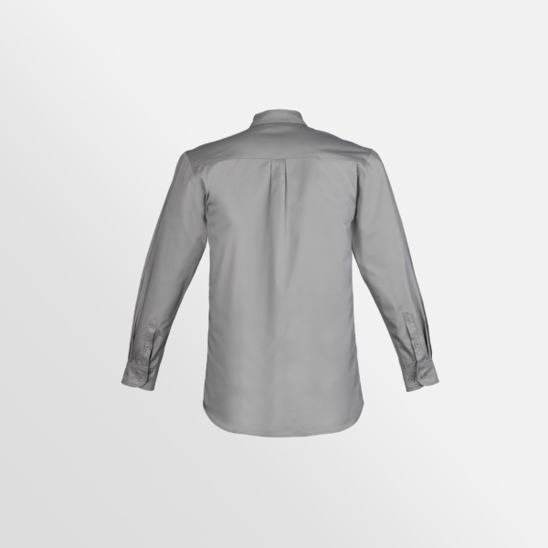 Custom Printed T-shirts SYZMIK Lightweight Tradie L/S Shirt Grey Back