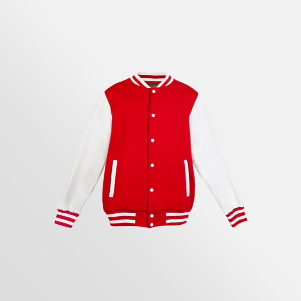 Custom Printed Merch Ramo Varsity Jacket Red White