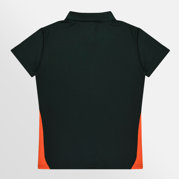 Custom T-shirt Printing Aussie Pacific Paterson Polo Black Orange Back