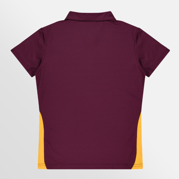 Custom T-shirt Printing Aussie Pacific Paterson Polo Maroon Gold Back