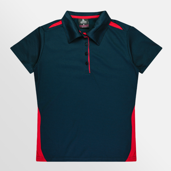 Custom T-shirt Printing Aussie Pacific Paterson Polo Navy Red Front