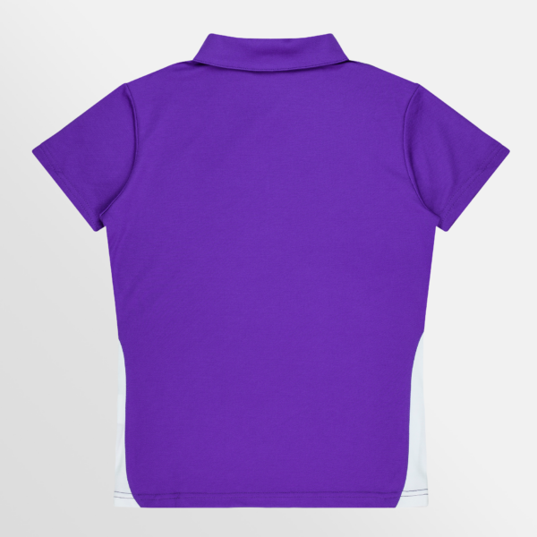 Custom T-shirt Printing Aussie Pacific Paterson Polo Purple White Back