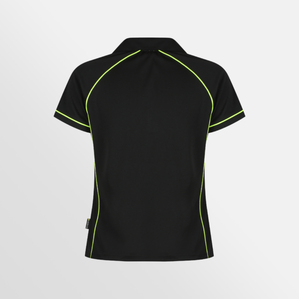 Custom T-shirt Printing Aussie Pacific Endeavour Polo Black Green Back