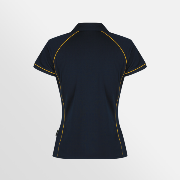 Custom T-shirt Printing Aussie Pacific Endeavour Polo Navy Gold Back