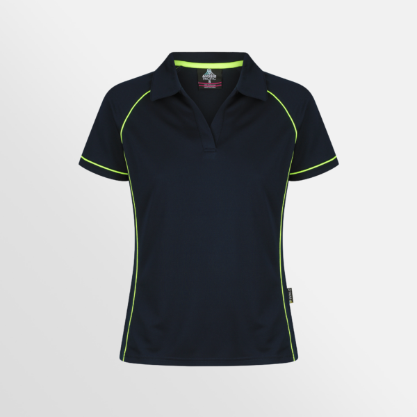 Custom T-shirt Printing Aussie Pacific Endeavour Polo Navy Green Front