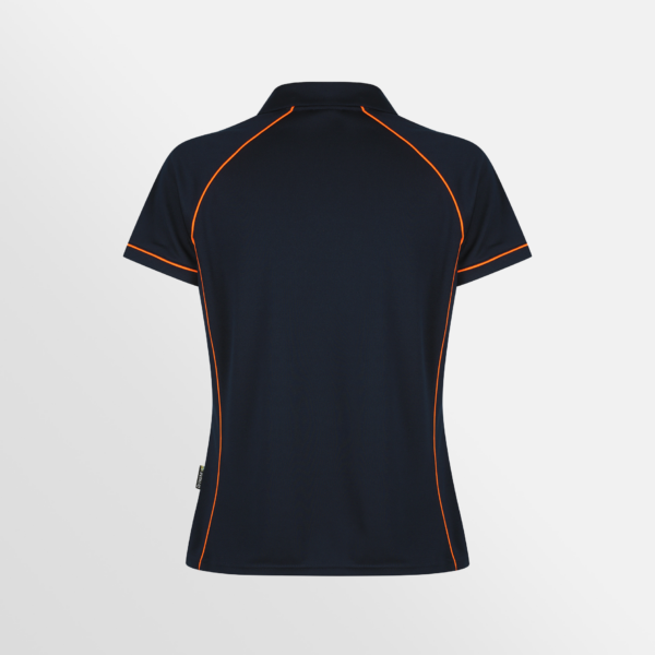 Custom T-shirt Printing Aussie Pacific Endeavour Polo Navy Orange Back