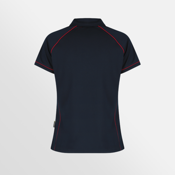 Custom T-shirt Printing Aussie Pacific Endeavour Polo Navy Red Back