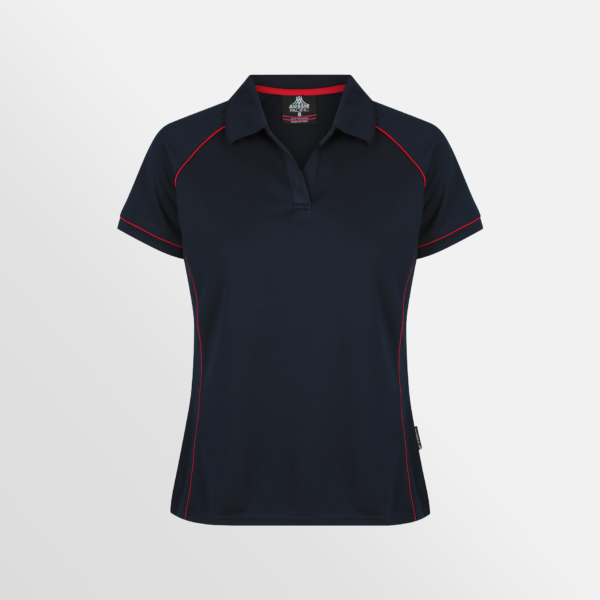 Custom T-shirt Printing Aussie Pacific Endeavour Polo Navy Red Front