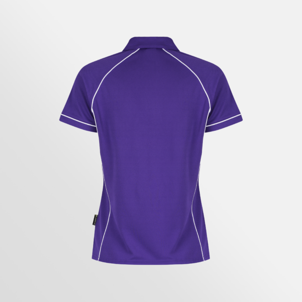 Custom T-shirt Printing Aussie Pacific Endeavour Polo Purple White Back