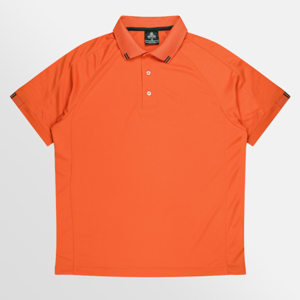 Custom T-shirt Printing Aussie Pacific Flinders Polo Orange Black