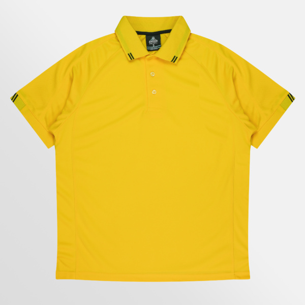 Custom T-shirt Printing Aussie Pacific Flinders Polo Yellow Black