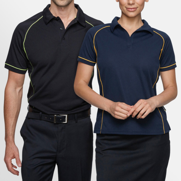Custom T-shirt Printing Aussie Pacific Endeavour Polo Model Image Front