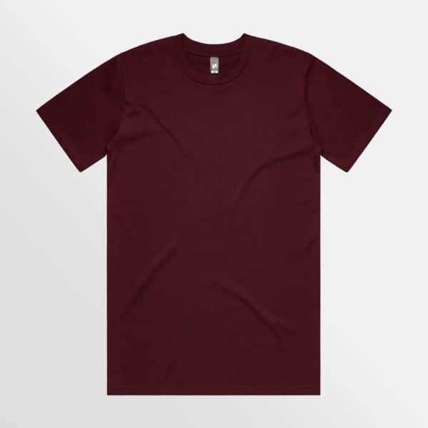 Custom T-Shirt Printing AS Colour Classic Tee Burgundy