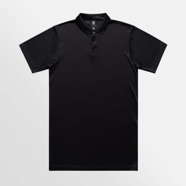 Custom Polo Printing AS Colour Active Work Polo Black