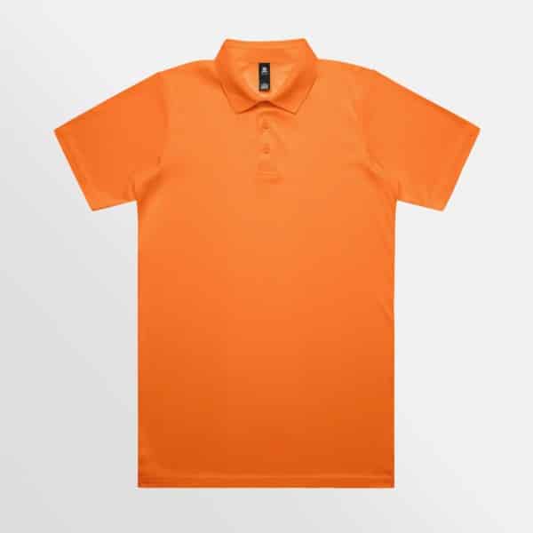 Custom Polo Printing AS Colour Work Safety Polo Orange