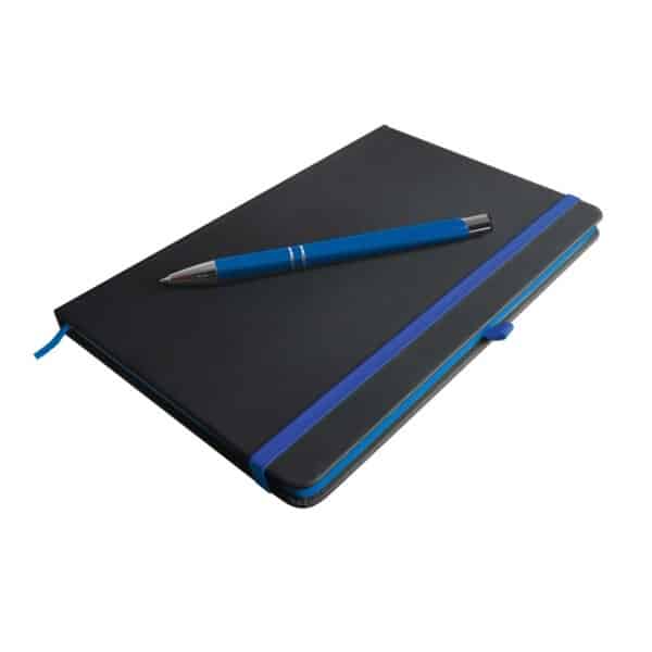 Logoline Venture Supreme notebook with napier pen Dark Blue