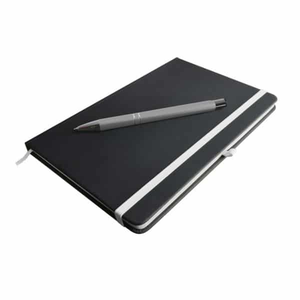 Logoline Venture Supreme notebook with napier pen Silver