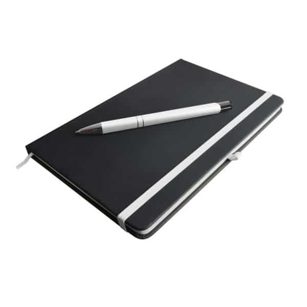 Logoline Venture Supreme notebook with napier pen White