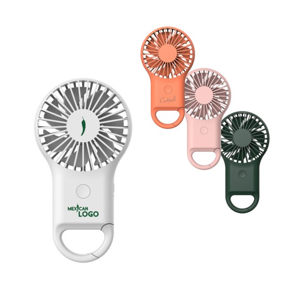 Promo Collection Carabiner Mini fan with LED light