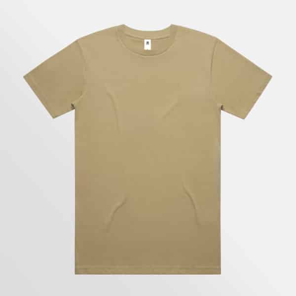 Custom branded Block Tubular tee - Khaki