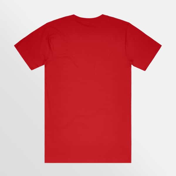 Custom branded Block Tubular tee - Red