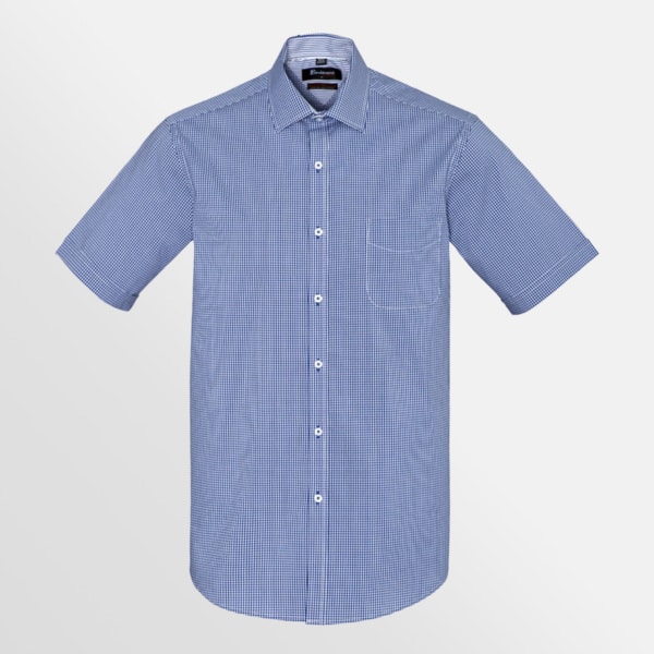 Custom printed Newport short sleeve shirt - French Navy