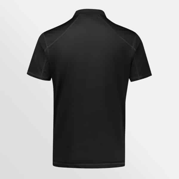 Custom printed Dart short sleeve polo - Black