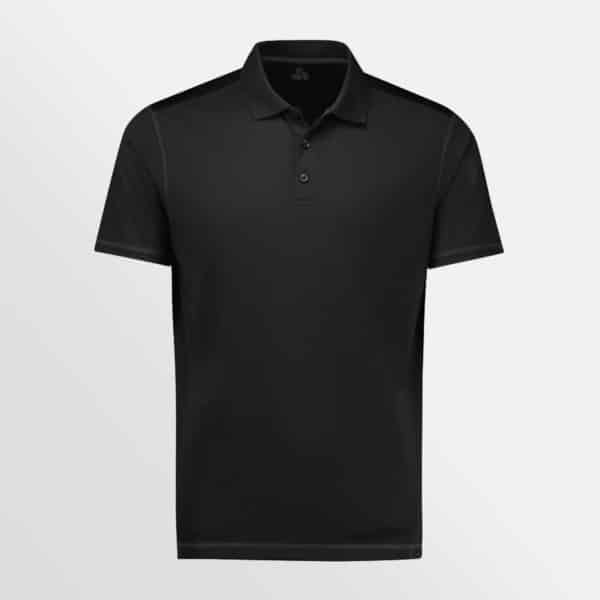 Custom printed Dart short sleeve polo - Black