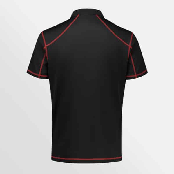 Custom printed Dart short sleeve polo - Black/Red